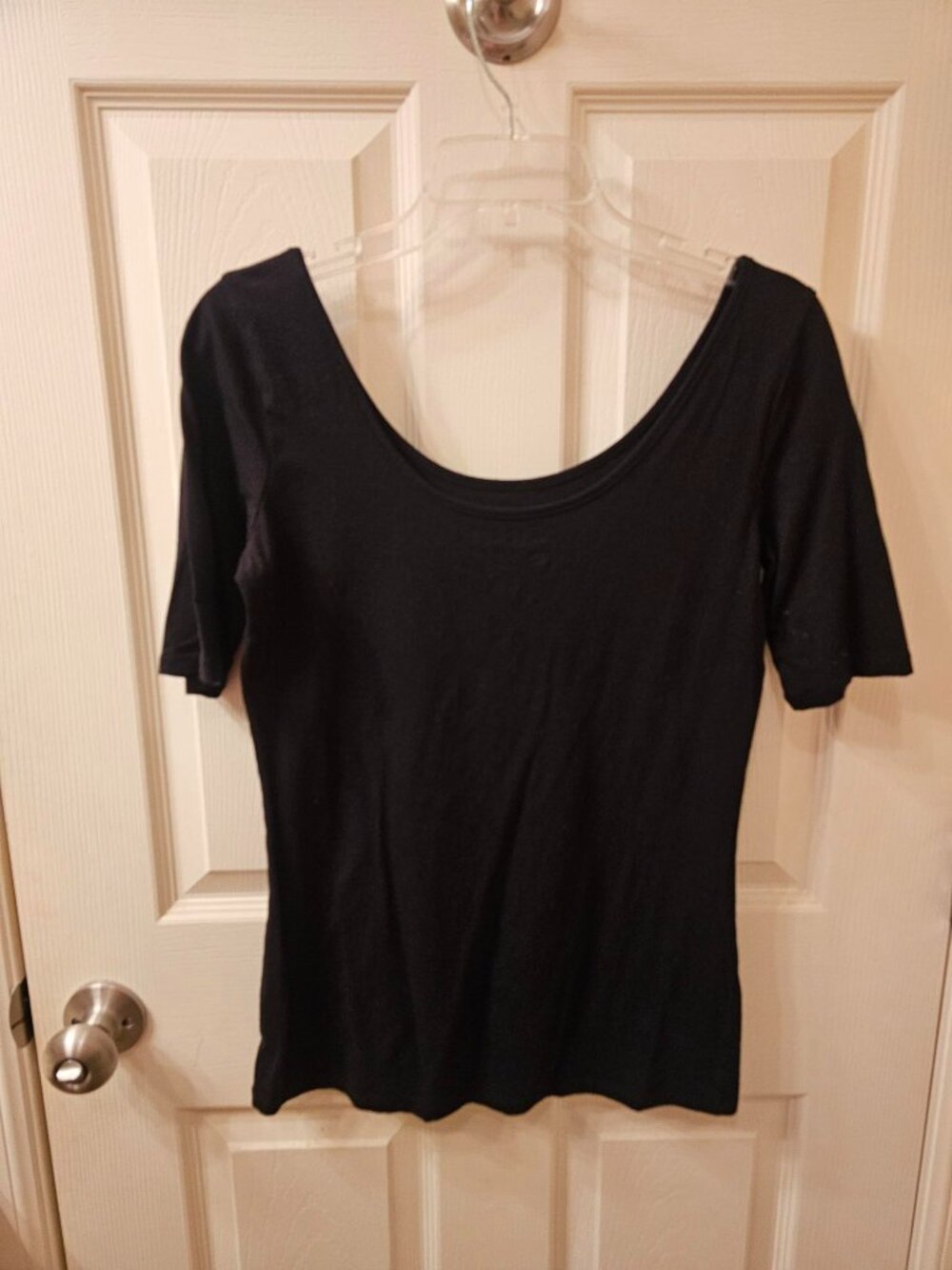 Decree Large Black 3/4 Sleeve Blouse